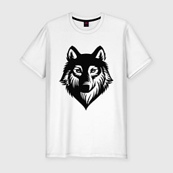 Футболка slim-fit Призрачный волк, цвет: белый