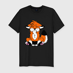 Мужская slim-футболка Лисичка