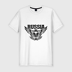 Мужская slim-футболка Russia: Empire Eagle