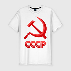 Футболка slim-fit СССР Логотип, цвет: белый