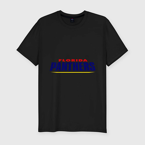 Мужская slim-футболка HC Florida Panthers Sign / Черный – фото 1