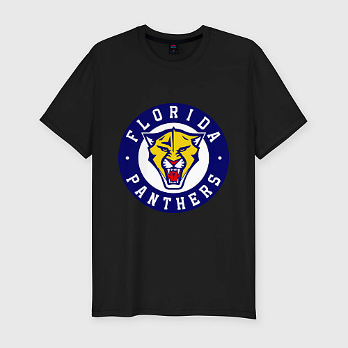 Мужская slim-футболка HC Florida Panthers / Черный – фото 1