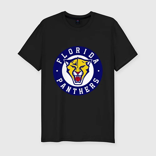 Мужская slim-футболка HC Florida Panthers / Черный – фото 1