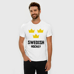 Футболка slim-fit Swedish Hockey, цвет: белый — фото 2