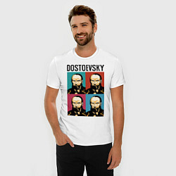 Футболка slim-fit Dostoevsky, цвет: белый — фото 2