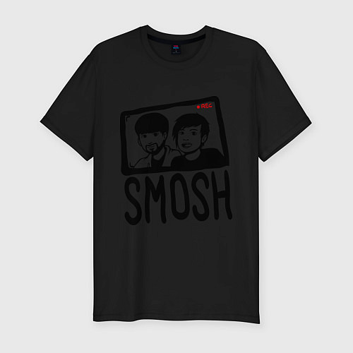 Мужская slim-футболка RusSmosh / Черный – фото 1