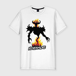 Мужская slim-футболка Nevermore Fire