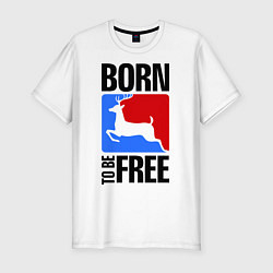 Мужская slim-футболка Born to be free
