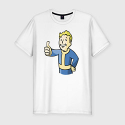 Футболка slim-fit Fallout vault boy, цвет: белый