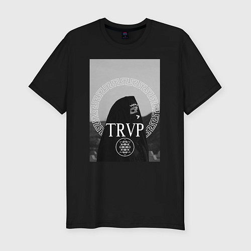 Мужская slim-футболка TRVP X XPAM / Черный – фото 1