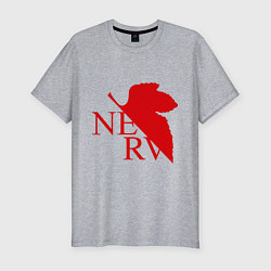 Футболка slim-fit Евангелион NERV, цвет: меланж