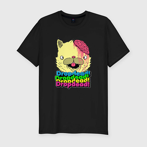 Мужская slim-футболка Dropdead Kitty / Черный – фото 1