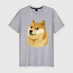 Мужская slim-футболка Doge