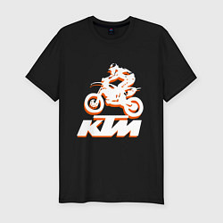 Мужская slim-футболка KTM белый