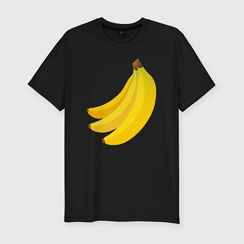 Мужская slim-футболка Бананас / Черный – фото 1