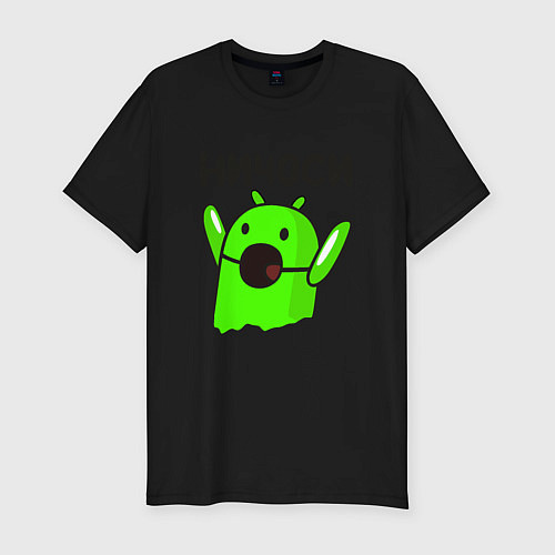 Мужская slim-футболка Ничоси андроид / Черный – фото 1