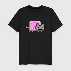 Мужская slim-футболка NYAN CAT