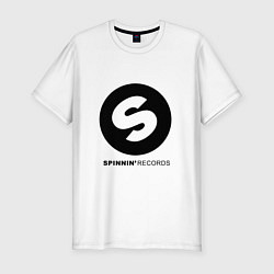 Футболка slim-fit Spinnin records, цвет: белый