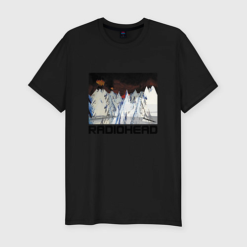 Мужская slim-футболка Radiohead Winter / Черный – фото 1