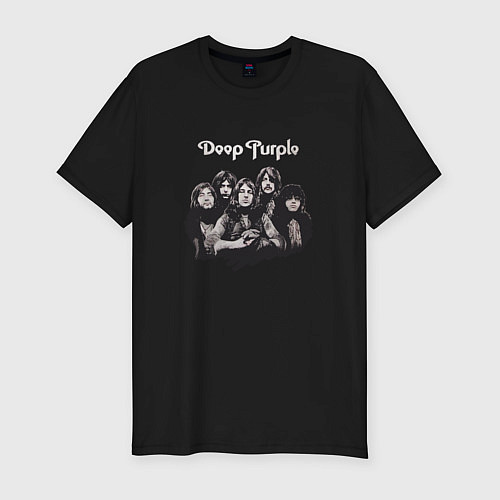 Мужская slim-футболка Deep Purple: Rock Group / Черный – фото 1