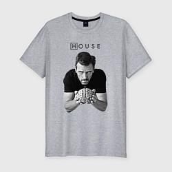 Мужская slim-футболка House Brain