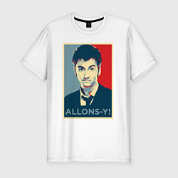 Мужская slim-футболка Allons-y Poster