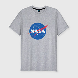 Футболка slim-fit NASA: Logo, цвет: меланж