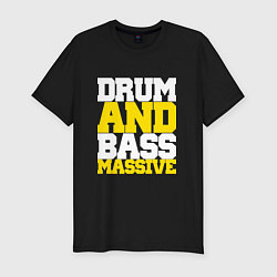 Мужская slim-футболка DRUM AND BASS MASSIVE