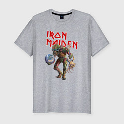 Футболка slim-fit Iron Maiden: Zombie, цвет: меланж