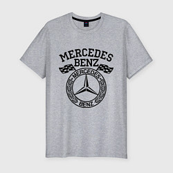 Футболка slim-fit Mercedes Benz, цвет: меланж