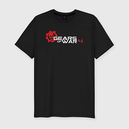 Мужская slim-футболка Gears of War 4 / Черный – фото 1