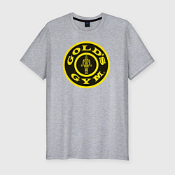 Футболка slim-fit Gold's Gym, цвет: меланж