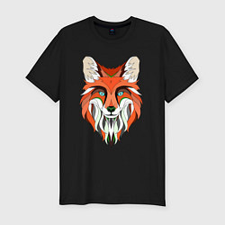 Мужская slim-футболка Дизайнерская лиса