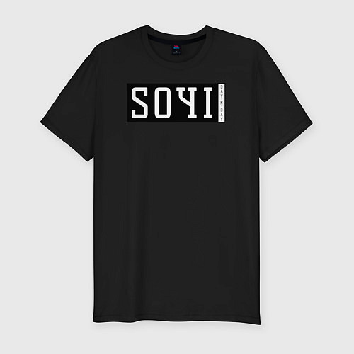 Мужская slim-футболка SOЧI DND BLACK / Черный – фото 1