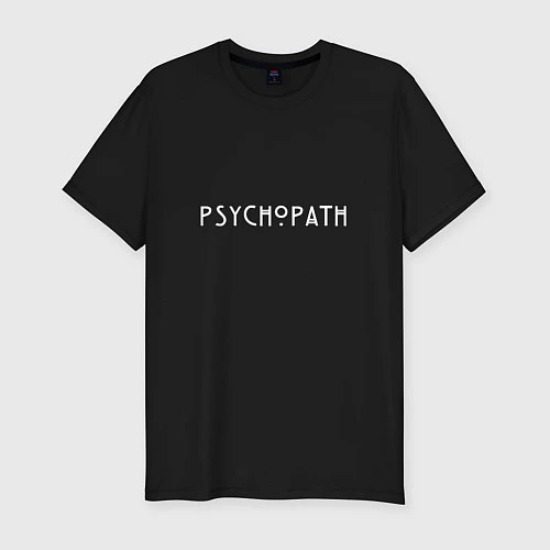 Мужская slim-футболка Psychopath / Черный – фото 1