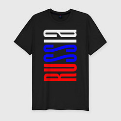 Мужская slim-футболка Russia Tricolor