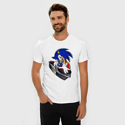 Футболка slim-fit Sonic, цвет: белый — фото 2