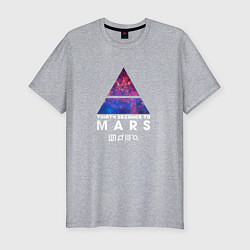 Футболка slim-fit 30 STM: cosmos, цвет: меланж