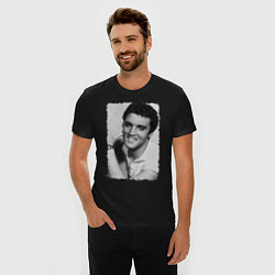 Футболка slim-fit Улыбка Элвиса, цвет: черный — фото 2