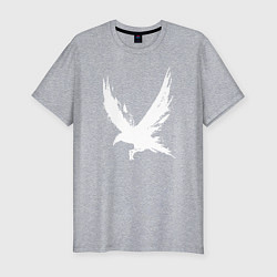 Мужская slim-футболка Белый ворон