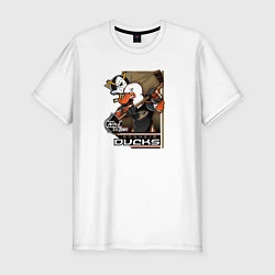 Футболка slim-fit Anaheim Ducks, цвет: белый