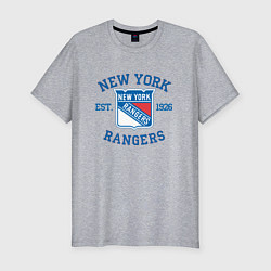 Мужская slim-футболка New York Rengers