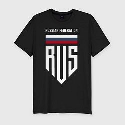 Мужская slim-футболка RUS: Russian Federation