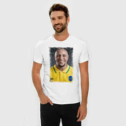 Футболка slim-fit Roberto Carlos: Photo, цвет: белый — фото 2