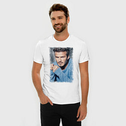 Футболка slim-fit David Beckham: Portrait, цвет: белый — фото 2