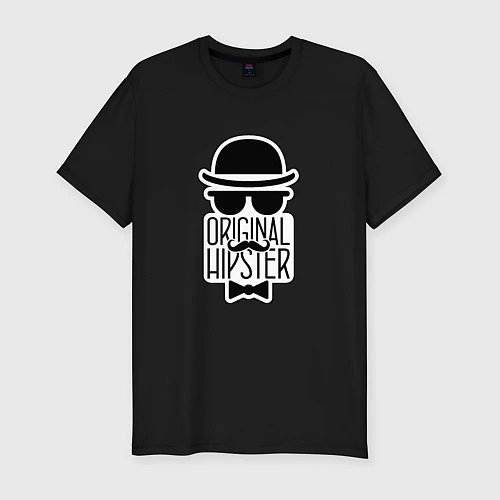 Мужская slim-футболка Original Hipster / Черный – фото 1