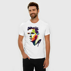 Футболка slim-fit Lionel Messi: fun-art, цвет: белый — фото 2