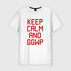 Футболка slim-fit Keep Calm & GGWP, цвет: белый