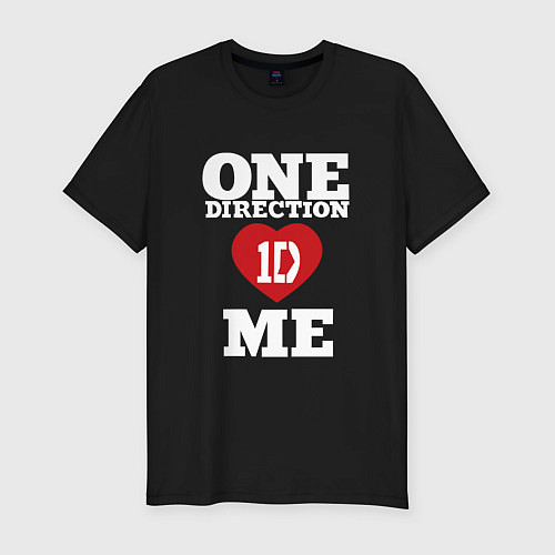 Мужская slim-футболка One Direction love me / Черный – фото 1