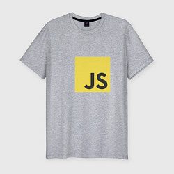 Мужская slim-футболка JS return true; (black)